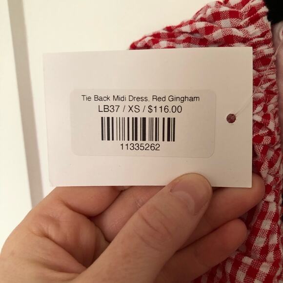 NWT Red Plaid Midi Dress - Picture 9 of 13